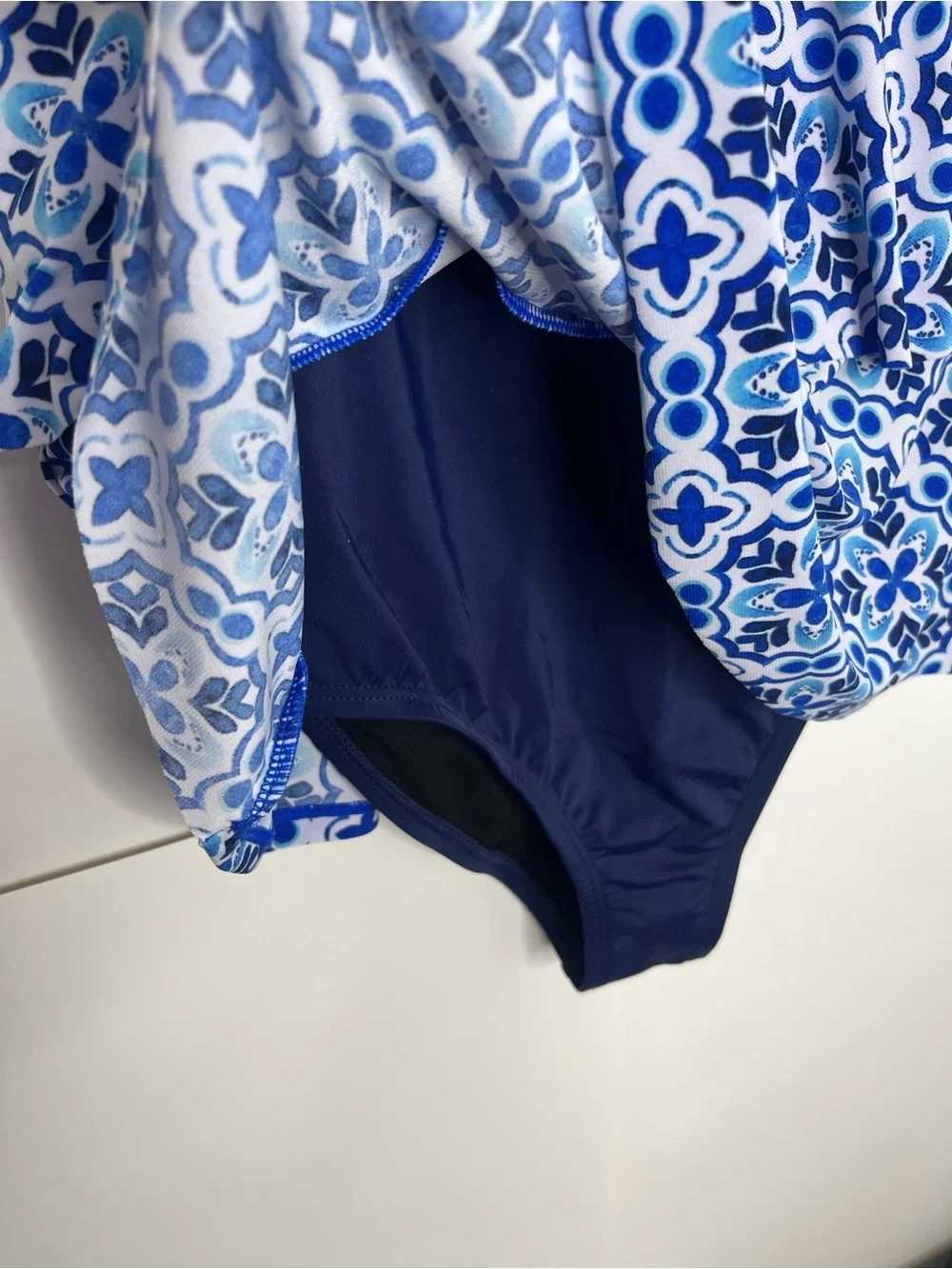 Swim Solutions Women One Piece Swim Suit Size 8 - Picture 5 of 10